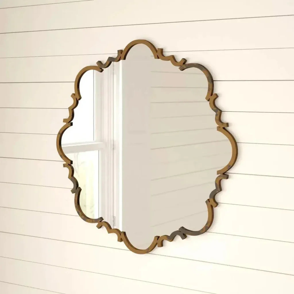 Albans Gold Round Mirror - Brass Wall Mirror - LOOMLAN - Jamie Young - Wall Mirrors