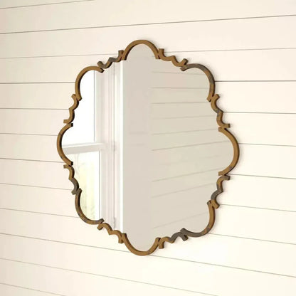 Albans Gold Round Mirror - Brass Wall Mirror - LOOMLAN - Jamie Young - Wall Mirrors