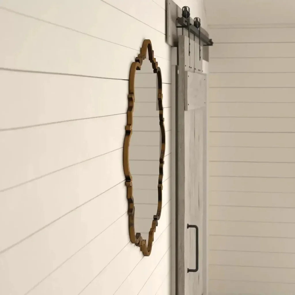 Albans Gold Round Mirror - Brass Wall Mirror - LOOMLAN - Jamie Young - Wall Mirrors