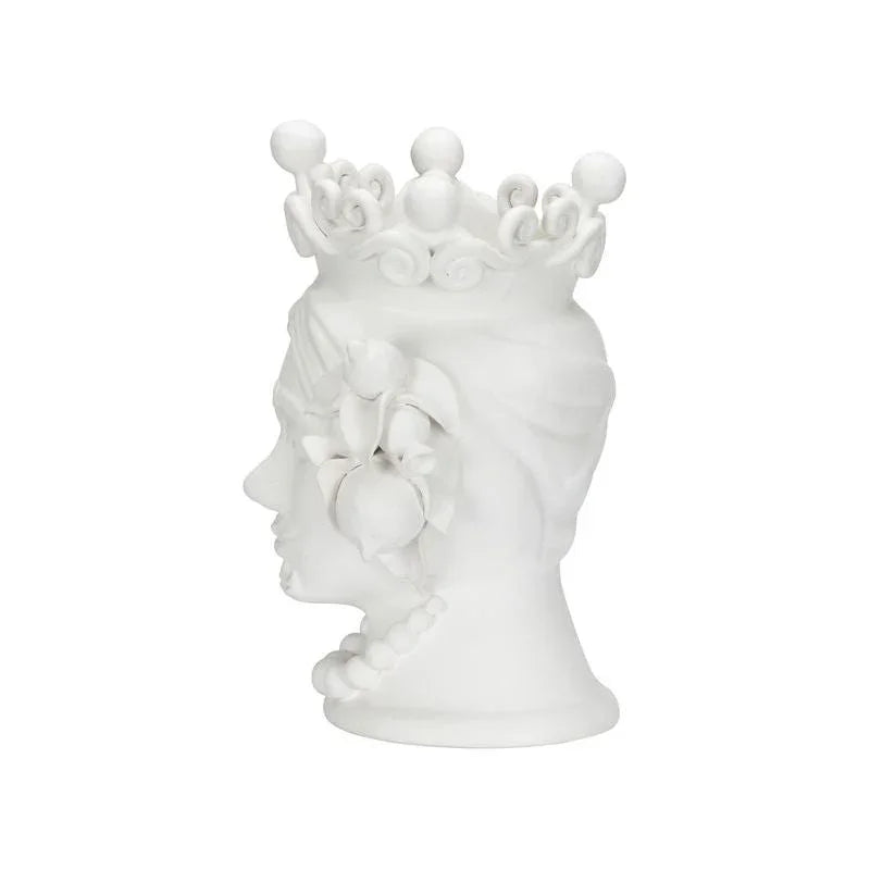 Albarado Male Head Design Ceramic Vase - LOOMLAN - Chelsea House - Vases & Jars