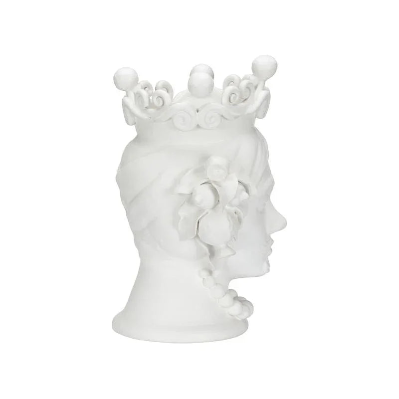 Albarado Male Head Design Ceramic Vase - LOOMLAN - Chelsea House - Vases & Jars