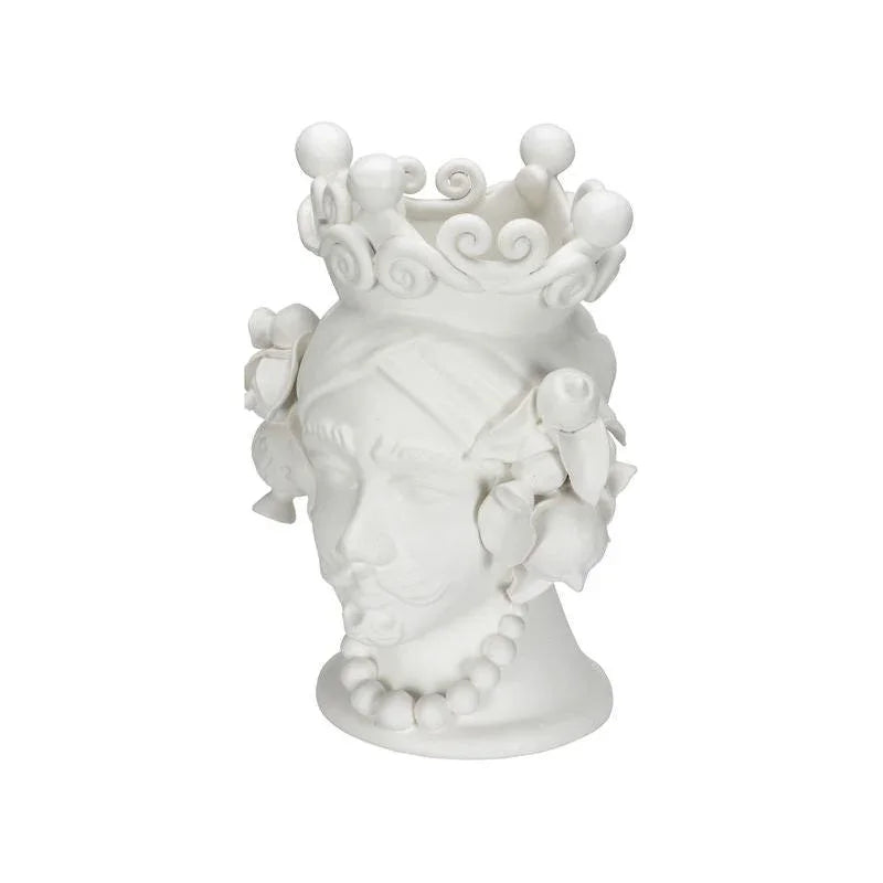 Albarado Male Head Design Ceramic Vase - LOOMLAN - Chelsea House - Vases & Jars