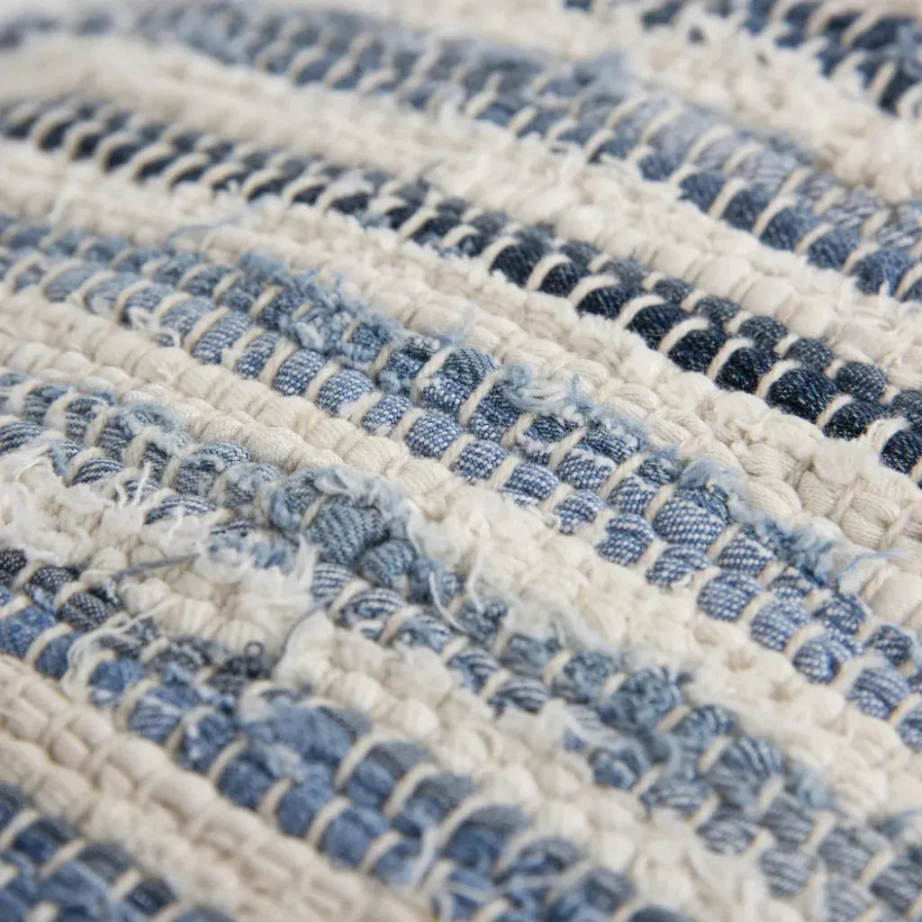 Alee Recycled Denim Blue Lumbar Pillow Insert - LOOMLAN - LOOMLAN - Throw Pillows