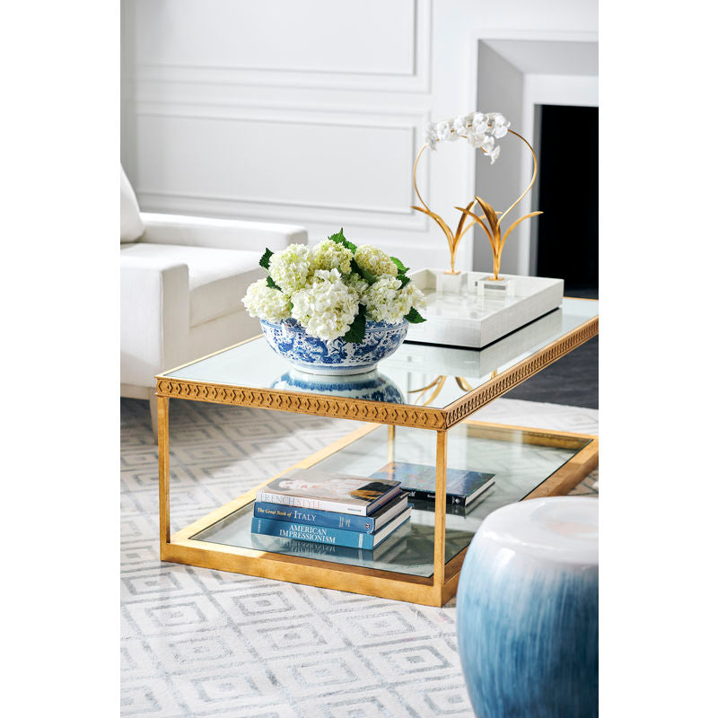 Chelsea House Alexander Blue Ceramic Outdoor Garden Stool