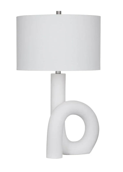 Alexx White Polyresin Table Lamp - LOOMLAN - Bassett Mirror - Table Lamps