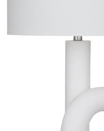 Alexx White Polyresin Table Lamp - LOOMLAN - Bassett Mirror - Table Lamps