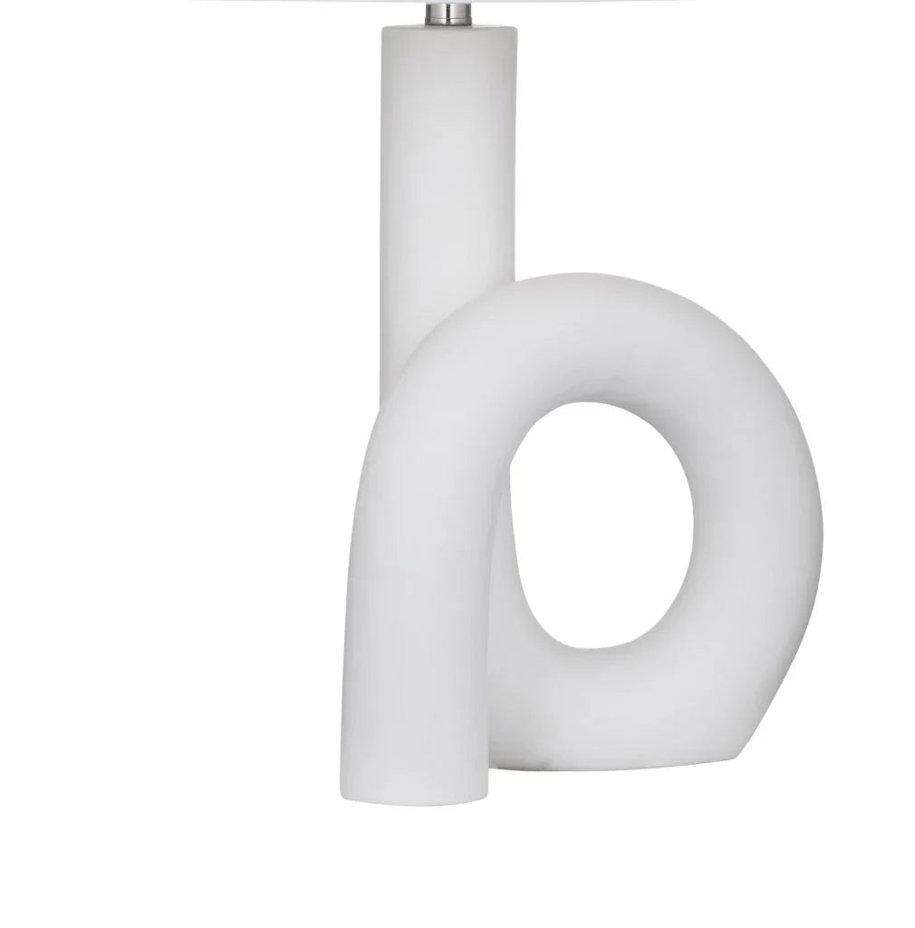 Alexx White Polyresin Table Lamp - LOOMLAN - Bassett Mirror - Table Lamps