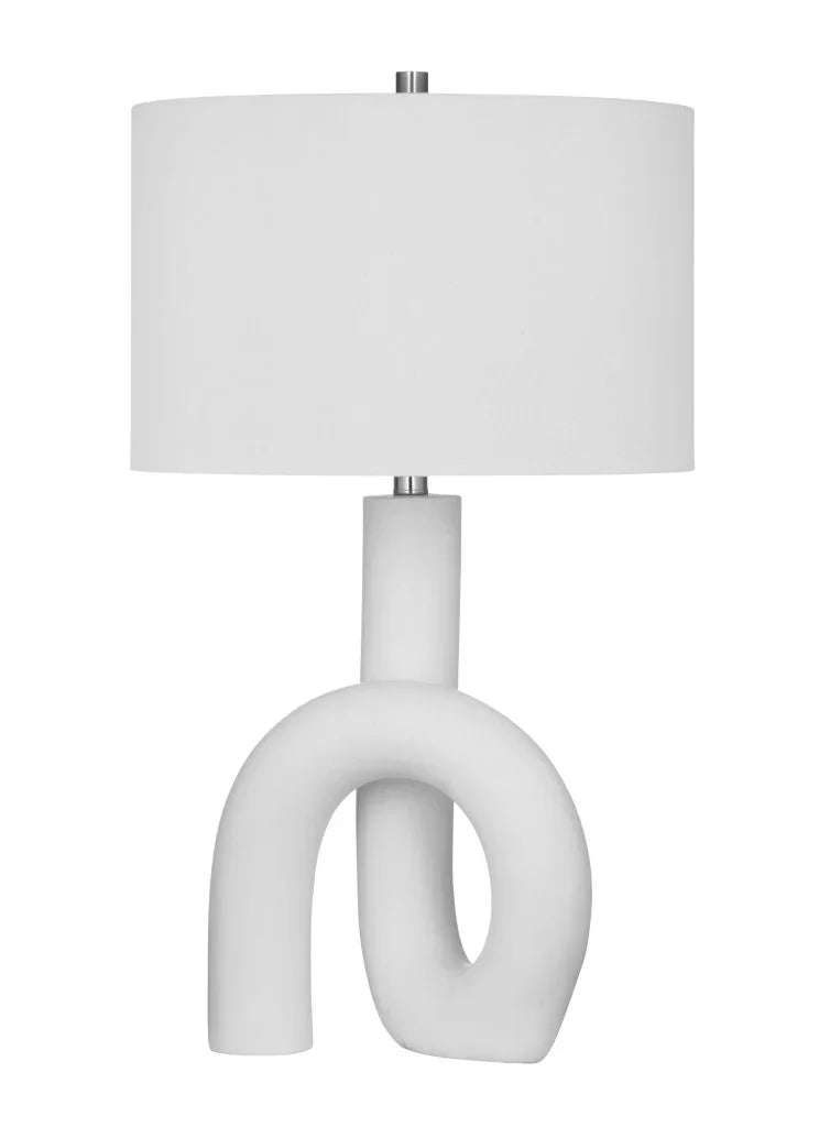 Alexx White Polyresin Table Lamp - LOOMLAN - Bassett Mirror - Table Lamps