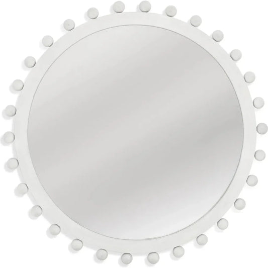 Allard Wood White Wall Mirror - LOOMLAN - Bassett Mirror - Wall Mirrors