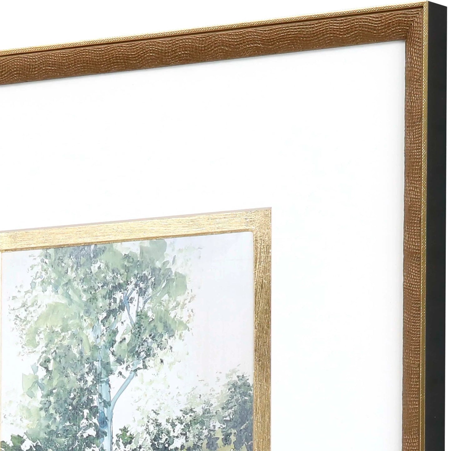 Along the Way Wood Frame Blue Canvas Art 4PC