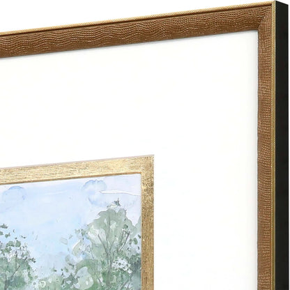 Along the Way Wood Frame Blue Canvas Art 4PC