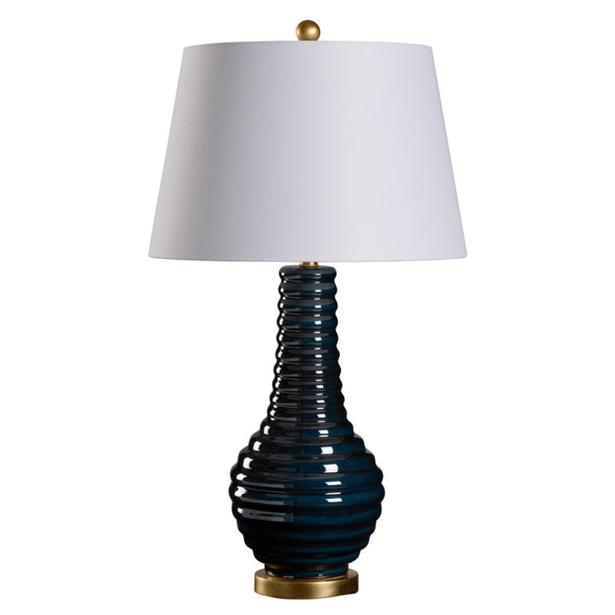 Amelia Rich Blue Glaze Ceramic Table Lamp