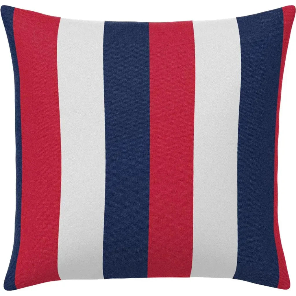 American Stripe Handmade Outdoor Pillow-Outdoor Pillows-Earnest Collection-20" Square-LOOMLAN
