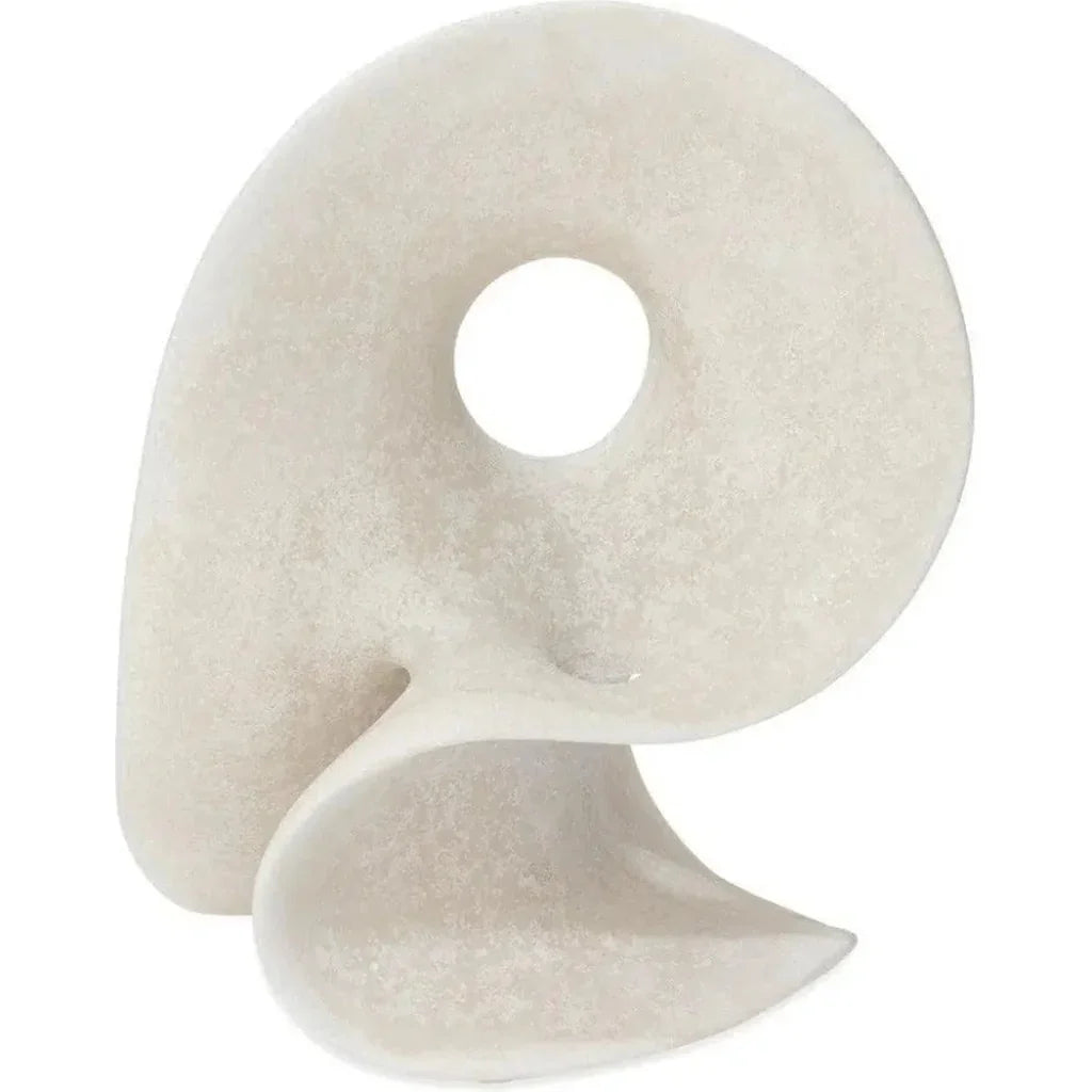 Amorphous White Decorative Table Object
