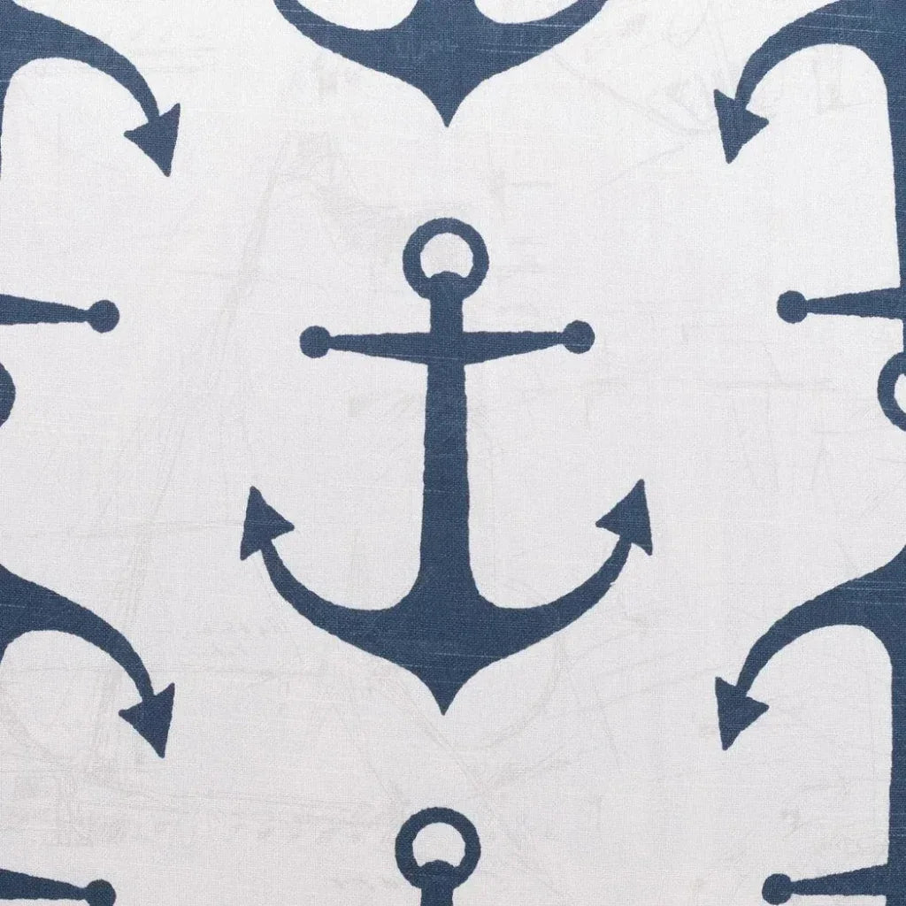 Anchors Navy Blue Throw Pillow With Insert - LOOMLAN - D.V. Kap - Throw Pillows