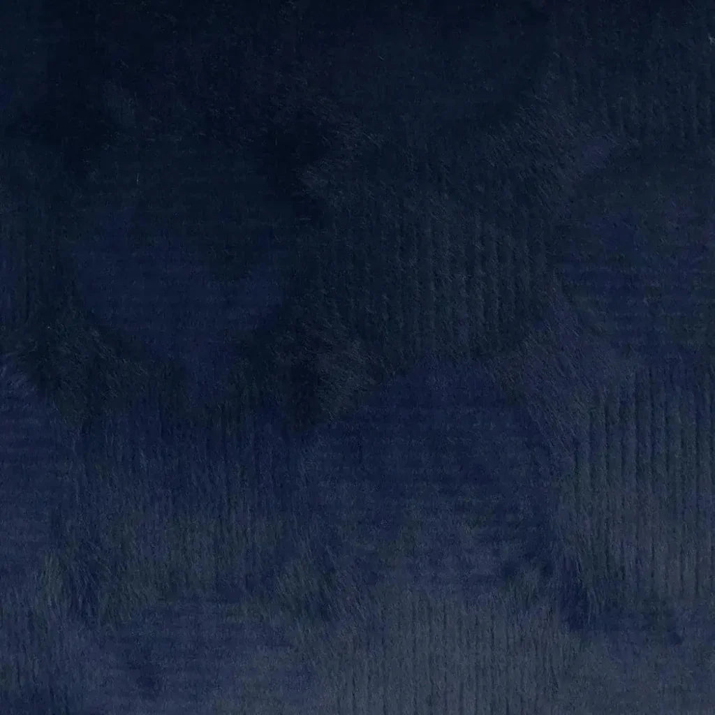Angelou Indigo Solid Faux Fur Navy Large Throw Pillow - LOOMLAN - D.V. Kap - Throw Pillows