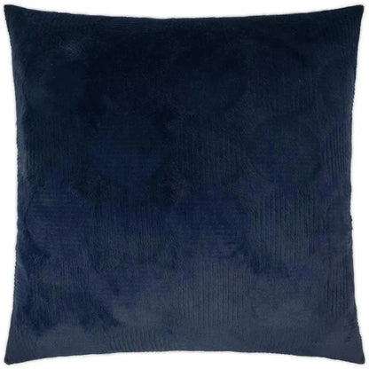 Angelou Indigo Solid Faux Fur Navy Large Throw Pillow - LOOMLAN - D.V. Kap - Throw Pillows