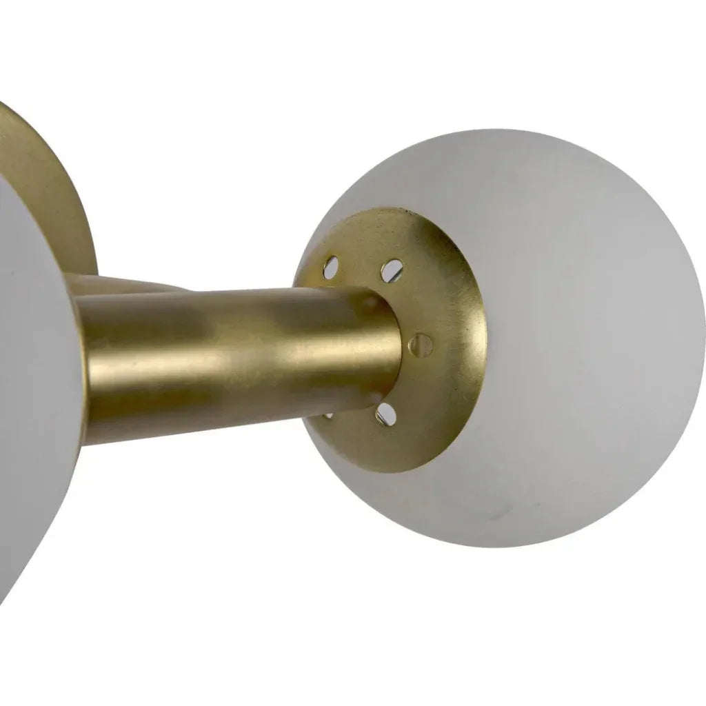 Antiope Metal & Glass Sconce Antique Brass - LOOMLAN - Noir - Wall Sconces