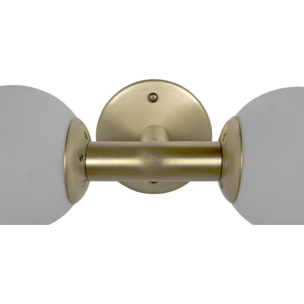 Antiope Metal & Glass Sconce Antique Brass - LOOMLAN - Noir - Wall Sconces