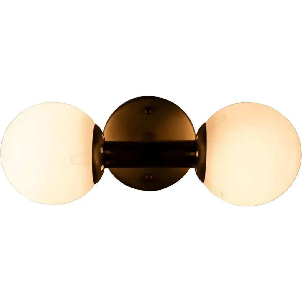Antiope Metal & Glass Sconce Antique Brass - LOOMLAN - Noir - Wall Sconces