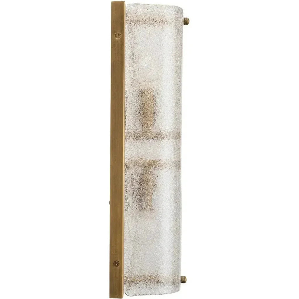 Antique Brass Glass Moet Double Rounded Sconce - LOOMLAN - Jamie Young - Wall Sconces