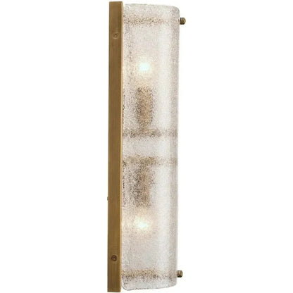 Antique Brass Glass Moet Double Rounded Sconce - LOOMLAN - Jamie Young - Wall Sconces
