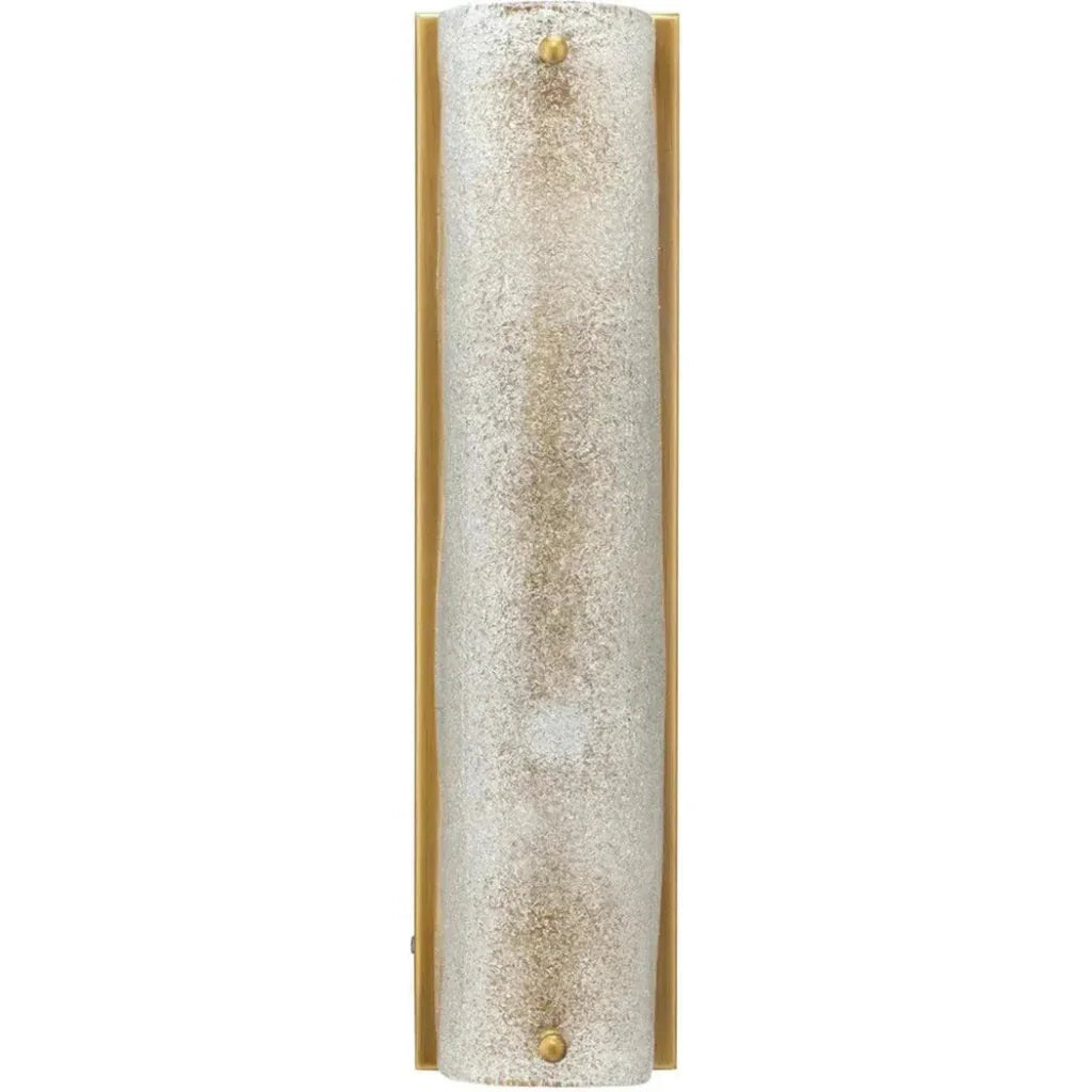 Antique Brass Glass Moet Double Rounded Sconce - LOOMLAN - Jamie Young - Wall Sconces