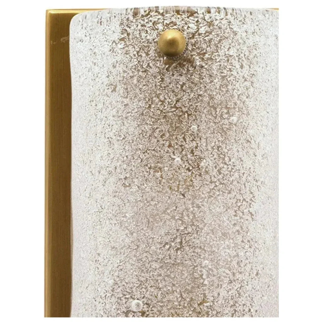 Antique Brass Glass Moet Rounded Sconce - LOOMLAN - Jamie Young - Wall Sconces