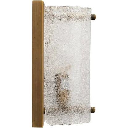 Antique Brass Glass Moet Rounded Sconce - LOOMLAN - Jamie Young - Wall Sconces