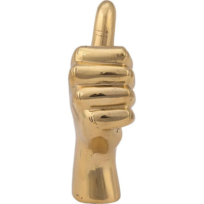 Antique Brass Hand Signs Sculpture