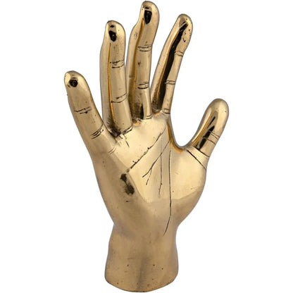 Antique Brass Hand Signs Sculpture