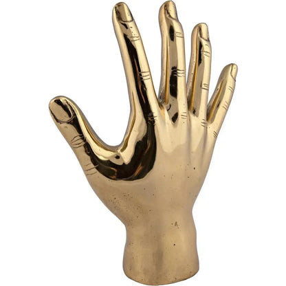 Antique Brass Hand Signs Sculpture