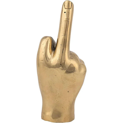 Antique Brass Hand Signs Sculpture