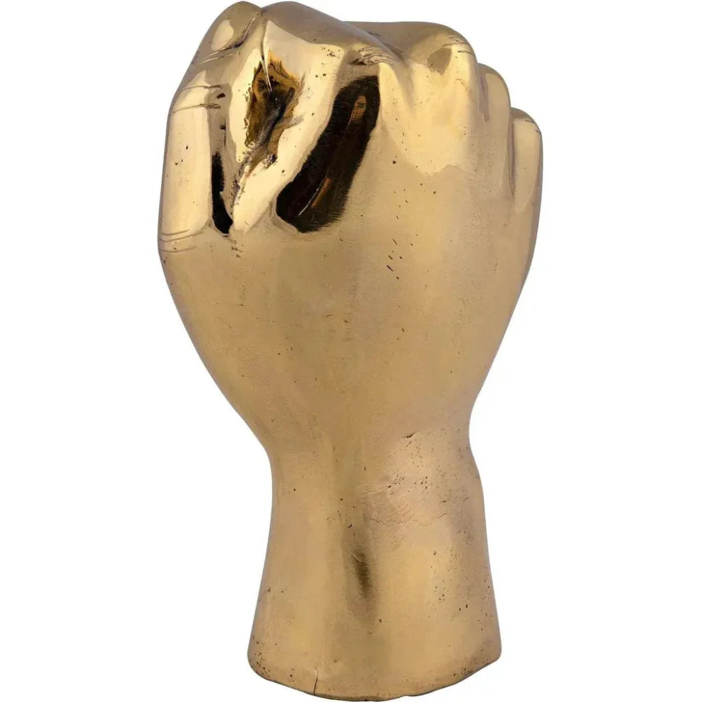 Antique Brass Hand Signs Sculpture
