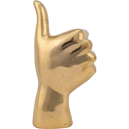 Antique Brass Hand Signs Sculpture