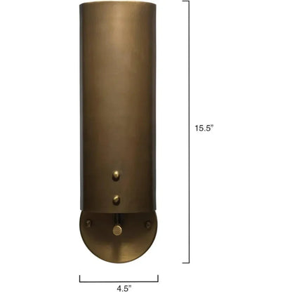 Antique Brass Olympic Wall Sconce - LOOMLAN - Jamie Young - Wall Sconces