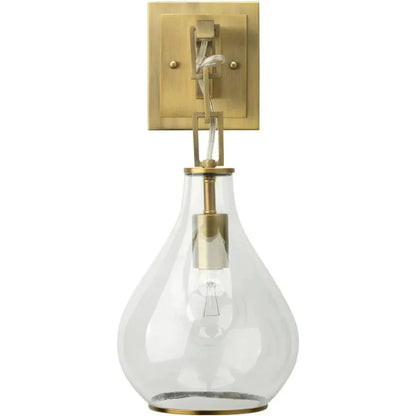 Antique Brass Tear Drop Hanging Wall Sconce - LOOMLAN - Jamie Young - Wall Sconces