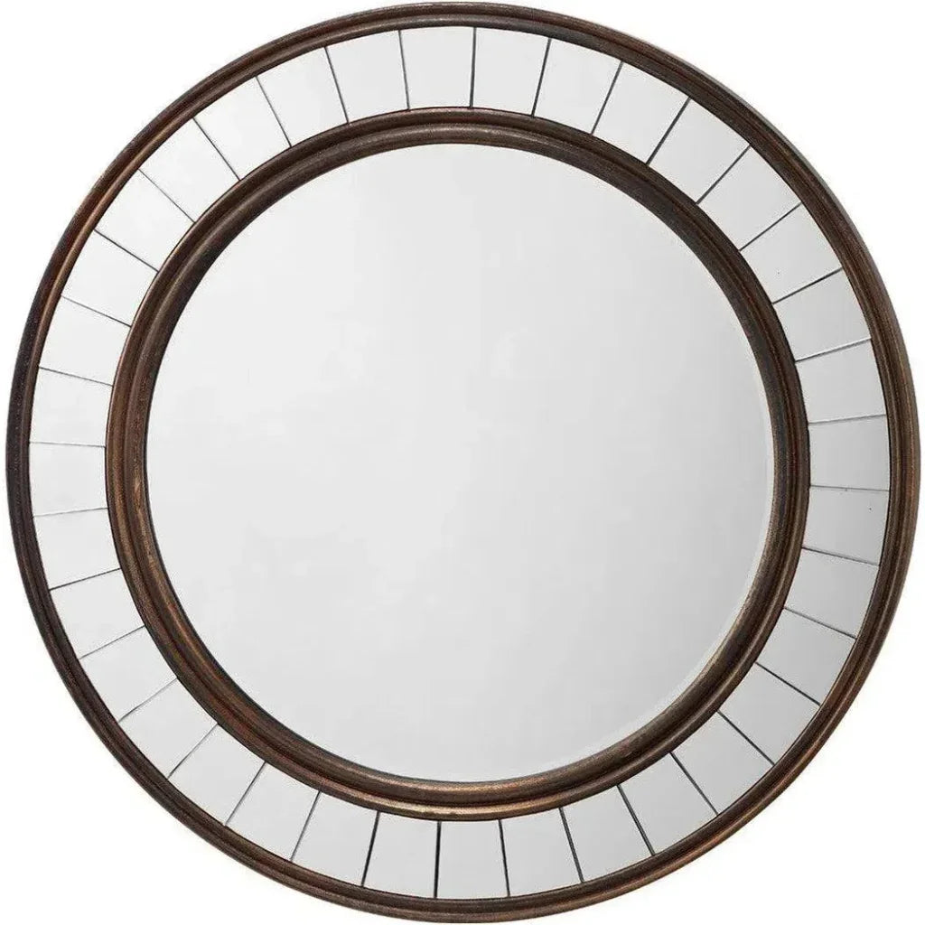 Antique Bronze Wood Coltrane Wall Mirror - LOOMLAN - Jamie Young - Wall Mirrors