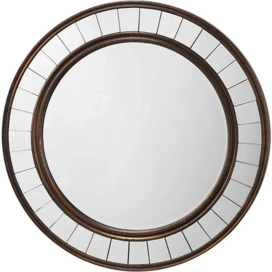 Antique Bronze Wood Coltrane Wall Mirror - LOOMLAN - Jamie Young - Wall Mirrors