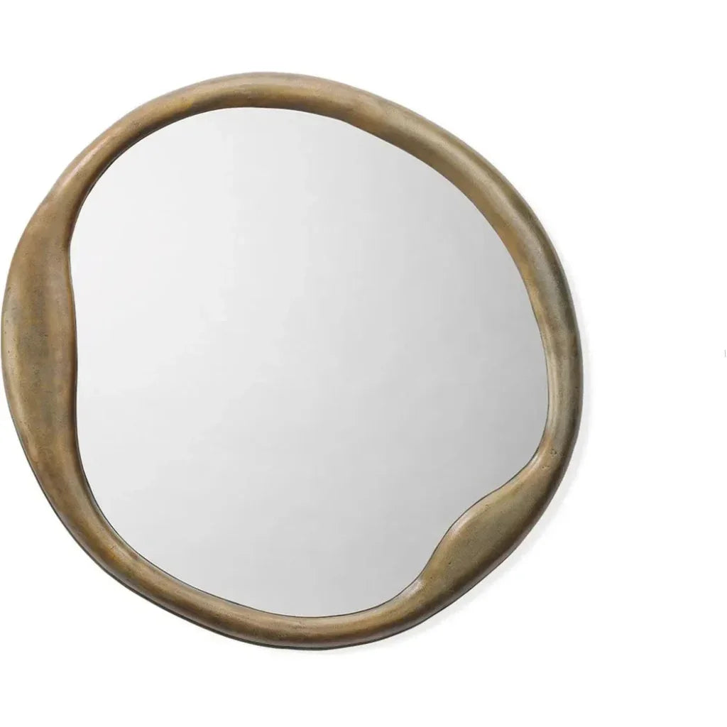 Antique Organic Round Wall Mirror
