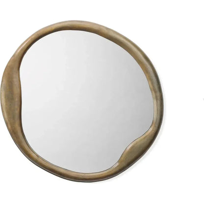 Antique Organic Round Wall Mirror