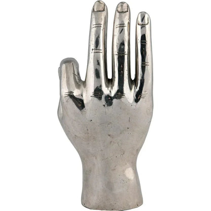 Antique Silver Hand Signs Sculpture