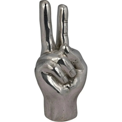 Antique Silver Hand Signs Sculpture