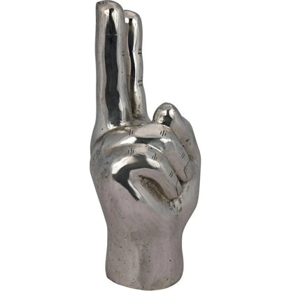 Antique Silver Hand Signs Sculpture