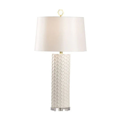 April Honeycomb Pattern Ceramic Table Lamp - LOOMLAN - Chelsea House - Table Lamps