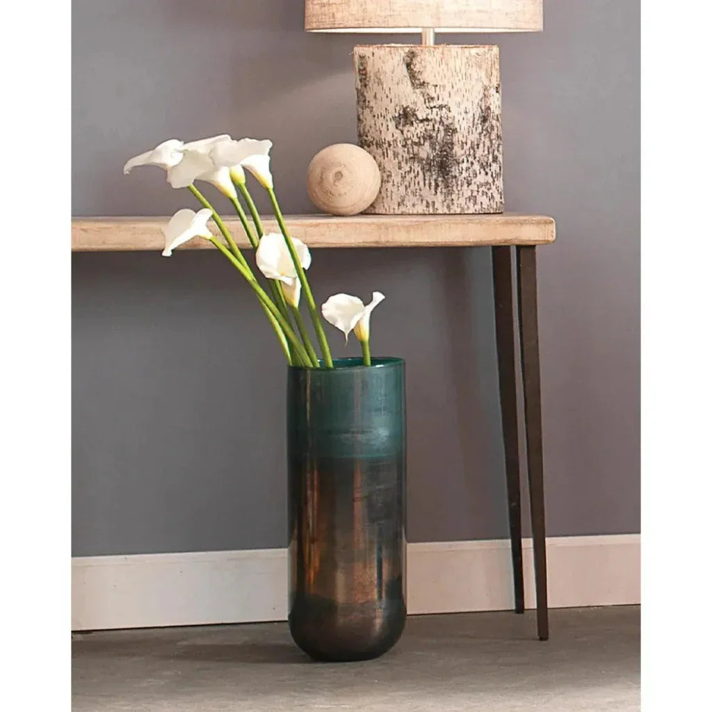 Aqua Two Tone Glass Vapor Vase 20" - LOOMLAN - Jamie Young - Vases & Jars