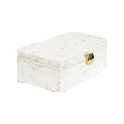 Arabelle Mother of Pearl Adorned Treasure Box - LOOMLAN - Chelsea House - Boxes & Bowls