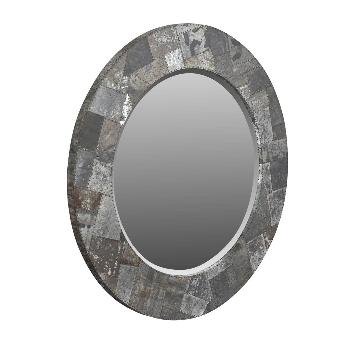 Arcadia Wood Frame Round Wall Mirror -- view 4