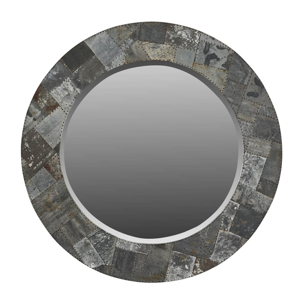 Arcadia Wood Frame Round Wall Mirror