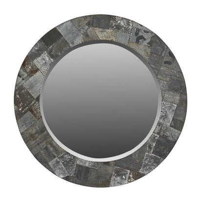 Arcadia Wood Frame Round Wall Mirror